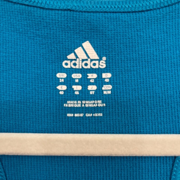 Adidas Blue Ribbed Tank - Picture 3 of 3